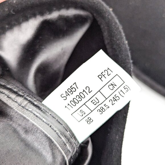 Stuart Weitzman Women City Lug Back Lace Black Suede OTK fashion Boots size 8 - Picture 8 of 9